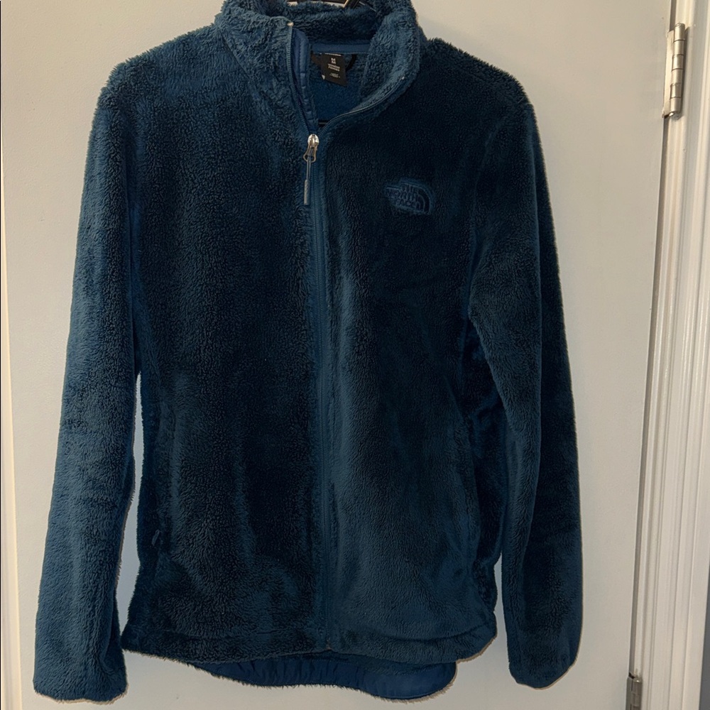 The North Face Women’s Teal Full Zip Fleece Jacket Size M Cozy Soft
